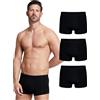 POMPEA 3 Pezzi Boxer Uomo in Cotone, Mutande in Tessuto Jersey con Cinturino Elastico in Vita