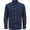 JACK & JONES Jprbrook Oxford Shirt L/S Noos Camicia, Blazer Blu Marine, XS Uomo