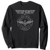 Top Gun Lt. Pete Mitchell Distressed Seal Action Movie Felpa, Unisex per Adulti, Nero, L