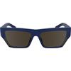 KARL LAGERFELD Unisex Adult Sunglasses KL6163S - Matte Blue with Solid Brown Lens