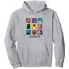 Minecraft Group Shot Colored Box Up Felpa con Cappuccio, Unisex per adulti, Grigio Melange, L