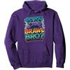 Humor Brawl Bro Controller per Le Stelle di Brawl Showdown, i Divertenti Giocatori Non Hanno Tempo Brawl Bro Felpa con Cappuccio, Unisex per Adulti, Viola, XL