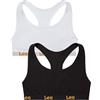 Lee Donna, Reggiseno Sportivo, Nero/Bianco, Confezione da 2, Piccolo