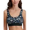 CALIDA Elastic Trend Reggiseno, Nero con Stampe, 44-46 Donna