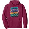 Humor Brawl Bro Controller per Le Stelle di Brawl Showdown, i Divertenti Giocatori Non Hanno Tempo Brawl Bro Felpa con Cappuccio, Unisex per Adulti, Bordeaux, M