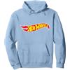 Hot Wheels Felpa Hot Wheels Uomo, Ufficiale, Logo Felpa con Cappuccio, Unisex per Adulti, Blu Polveroso, L
