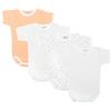 BABIDU | Set 4 Body Neonato Manica Corta Apertura Spalla - 100% Cotone, Morbidi e Traspiranti - Unisex Bambino e Bambina, Facile da Indossare, Made in Europe