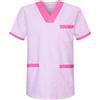 MISEMIYA - Abbigliamento Lavoro Unisex Collo Picco Maniche Corte Uniforme Clinica Ospedale Pulizia Veterinario IGIENE OSPITALITÁ - Ref.817