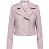 ONLY Faux Leather Biker CC Otw Onlcarmen-Scarpe da Motociclista in Finta Pelle, Colore: Rosso, Lilla Burnished, x_l Donna