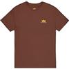 Alpha Industries Backprint T-Shirt da Uomo Powder Brown L
