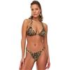 Trendyol Set Bikini Intrecciato con Stampa Animale da Donna Costumi da Bagno, Marrone, 0