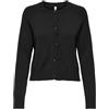 ONLY Onlkatia LS Short Cardigan CC Knt, Nero, M Donna