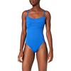 Haute pression A1001 - Maillot de bain une pièce - Uni - Femme - Bleu,FR: 44 (Taille faricant: 44)