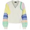 PIECES Pcselja LS Wrap Knit Cardigan BC, Ballerino di Nuvola, S