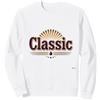 Mademark Classica Vintage Retro Sunburst Tipografia Felpa, Unisex per Adulti, Bianco, M