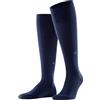 Burlington Leeds M Kh cotone lana al ginocchio tinta unita 1 paio, Calzini lunghi Uomo, Blu Marine 6120, 40-46
