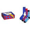 Happy Socks Confezione Da 3 Sci Downhilll Confezione da 3 calzini Unisex - Adulto (Pacco da 3)