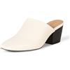 Amazon Essentials Mule con punta quadrata Donna, Bianco Sporco, 44.5 EU