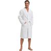 Amazon Essentials Accappatoio Leggero a Nido d'Ape (Disponibile nelle Taglie Big & Tall) Uomo, Bianco, 5XL Plus