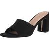 The Drop, Pattie, Sandalo Mule con Tacco Largo, Microsuede, Nero, 37,5