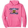 Mademark Scuolabus Driver Driving The Future Inspirational Citazione Felpa con Cappuccio, Unisex per Adulti, Rosa Acceso, XXL