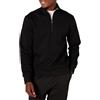 Amazon Essentials Felpa in Pile A Maniche Lunghe con Zip Corta Uomo, Nero, M