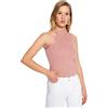 Trendyol Camicia da Donna Slim Fit Basic con Colletto Asimmetrico Maglieria, Rosa secca,S, Rosa essiccata., S