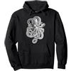 Urban Empyre Octopus Blackwork Felpa con Cappuccio, Unisex per Adulti, Nero, M