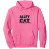Mademark Divertente Gatto da Bowling - Humorous Feline Strikes Felpa con Cappuccio, Unisex per Adulti, Rosa Acceso, XL