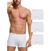POMPEA 3 Pezzi Boxer Uomo in Cotone Elasticizzato Seamless, Mutande con Cinturino Elastico Logato