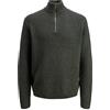 JACK & JONES Knit Half BF Jorbleecker-Maglia a Mezza Zip, Forest River, L Uomo