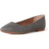 Amazon Essentials Ballerine da donna a punta, antracite, 7 larghe