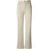 Pepe Jeans Pantaloni da Donna a Vita Alta in Velluto a Coste Willa, Beige (Bianco ostrica), 25W/32L, Beige (Oyster White), 25W x 32L