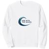 Mademark Uno con Le Onde Surf Lifestyle Ocean Logo Felpa, Unisex per Adulti, Bianco, L
