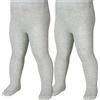 Playshoes Collant termici, Collant caldi Unisex - Bambini e ragazzi, confezione doppia grigio/melange, 98/104