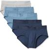 Amazon Essentials Slip in Tessuto Modal Super Morbido Uomo, Pacco da 5, Blu Marino/Grigio Mélange/Turchino, M