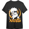 Comic Studio | Naruto Shippuden Maglietta | Licenza Ufficiale | Naruto Uzumaki & Sasuke Uchiha | Unisex | Nero