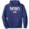NASA - Fly What Others Only Imagine Felpa con Cappuccio, Unisex per Adulti, Navy, M