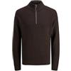 JACK & JONES Jjkaito Knit Half Zip BF Jjkaito - Maglia a Mezza Zip Uomo (Pacco da 1)