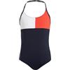 Tommy Hilfiger Costume da Bagno Bambina One Piece Allacciatura sul Collo