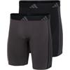 adidas Boxer a Maniche Lunghe (2 Pezzi) - Active Micro Stretch Senza Cuciture - Biancheria Intima Comoda, Assorted, L