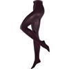 Burlington Rib Couture W Ti lana spessi tinta unita 1 pezzo, Collant Donna, Rosso Claret 8435, 42-44
