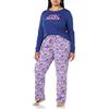 Amazon Essentials Disney | Marvel | Star Wars Set da Notte Pigiama in Flanella Donna, Star Wars Logo Leia - Womens, S