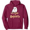Harry Potter Hedwig Welcome to Hogwarts Felpa con Cappuccio, Unisex per Adulti, Bordeaux, XL