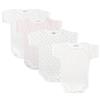 BABIDU | Set 4 Body Neonato Manica Corta Apertura Spalla - 100% Cotone, Morbidi e Traspiranti - Unisex Bambino e Bambina, Facile da Indossare, Made in Europe