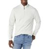 Amazon Essentials Felpa in Pile A Maniche Lunghe con Zip Corta Uomo, Grigio Chiaro, L
