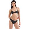 Emporio Armani Bikini Donna Lurex Fascia Nero M, Nero Lrx Testurizzato, M