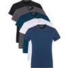 Lower East Basic Rundhals T-Shirts für Herren 3er I 5er I 10er Pack aus 100% Baumwolle in vielen Farben