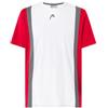 HEAD Club 25 Tech T-Shirt Uomo Rosso Bianco, Rosso Bianco, S