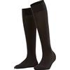FALKE Cotton Touch W Kh sottili al ginocchio tinta unita 1 paio, Calzini lunghi Donna, Marrone Dark Brown 5233, 35-38